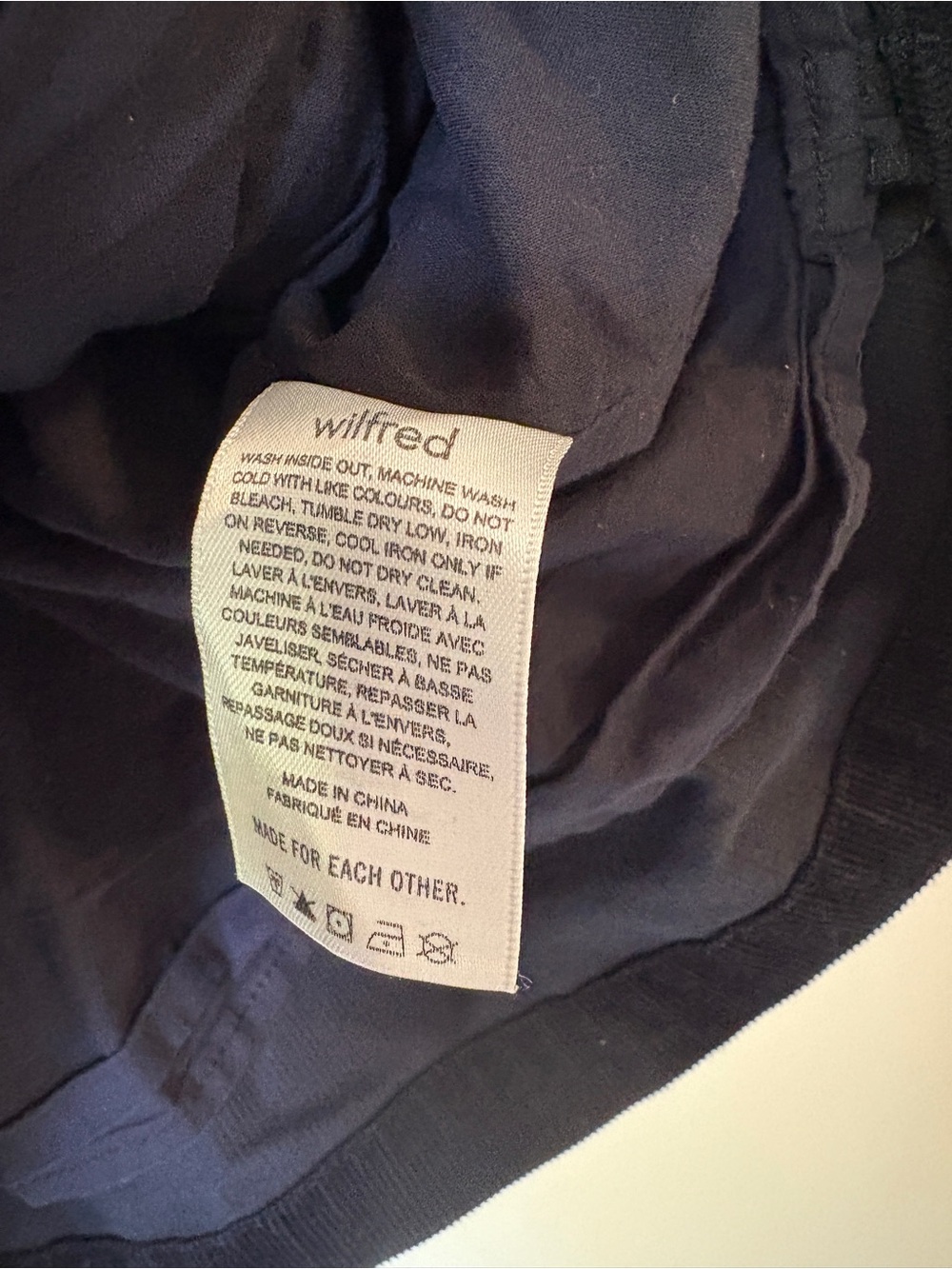 Wilfred Isabelle Black Corduroy Mini Dress Spaghetti-Strap Size 8 - Picture 10 of 11